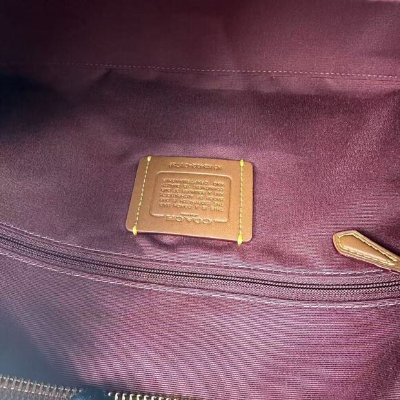 Coach Laurel Shoulder Bag In Signature Canvas Rose Print In Gold/Tan CY729 - Picture 14 of 16